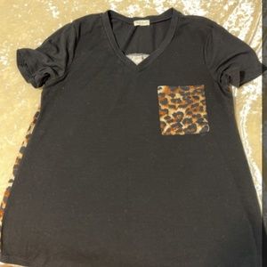 Black top with leopard back